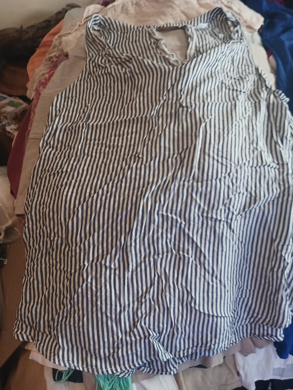 Striped Navy and White Women's Shirt
